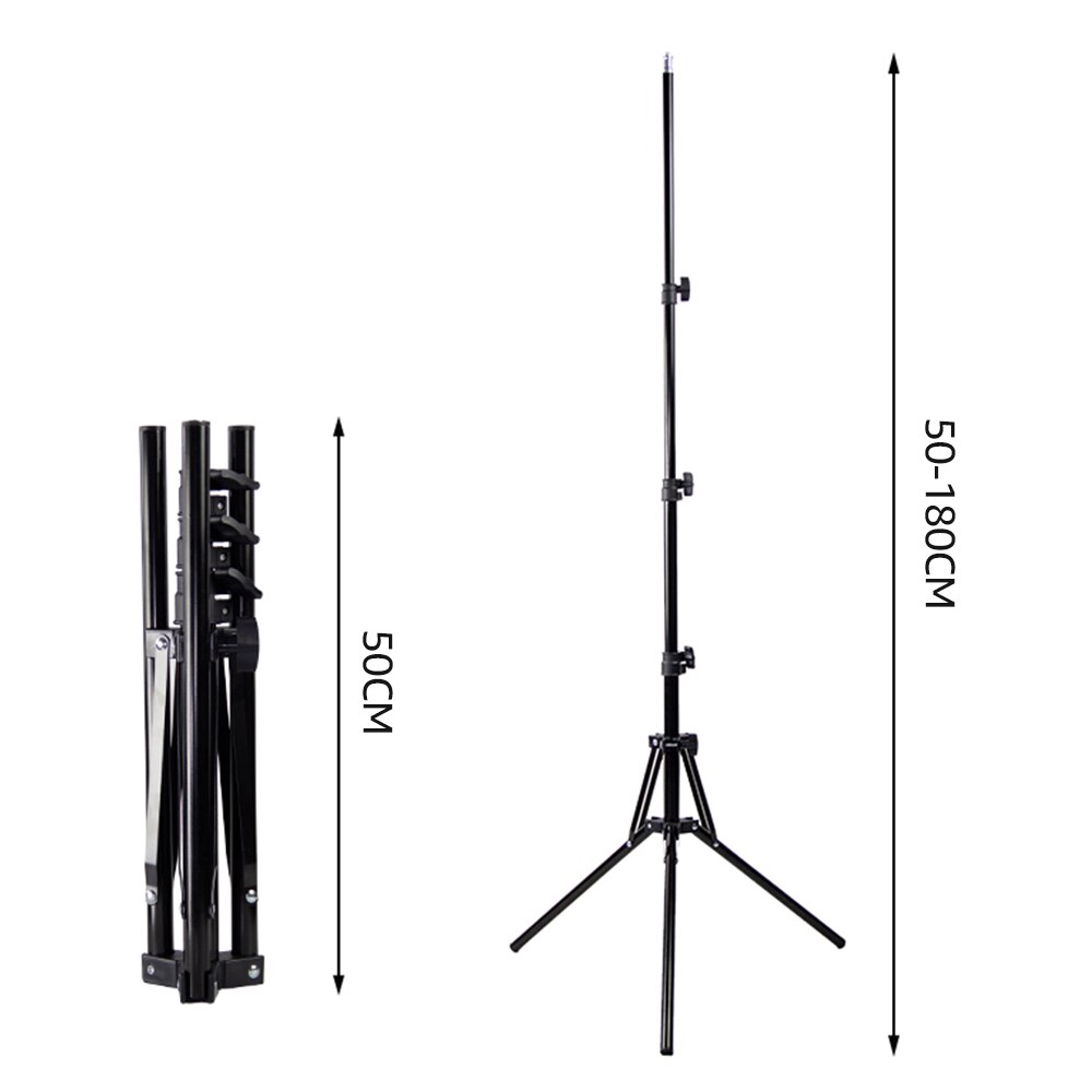 Reverse Vouwen Been Light Stand Statief Verstelbare Hoogte Vier Secties Zware Aluminium Materiaal 1/4 Inch Schroef: 180cm