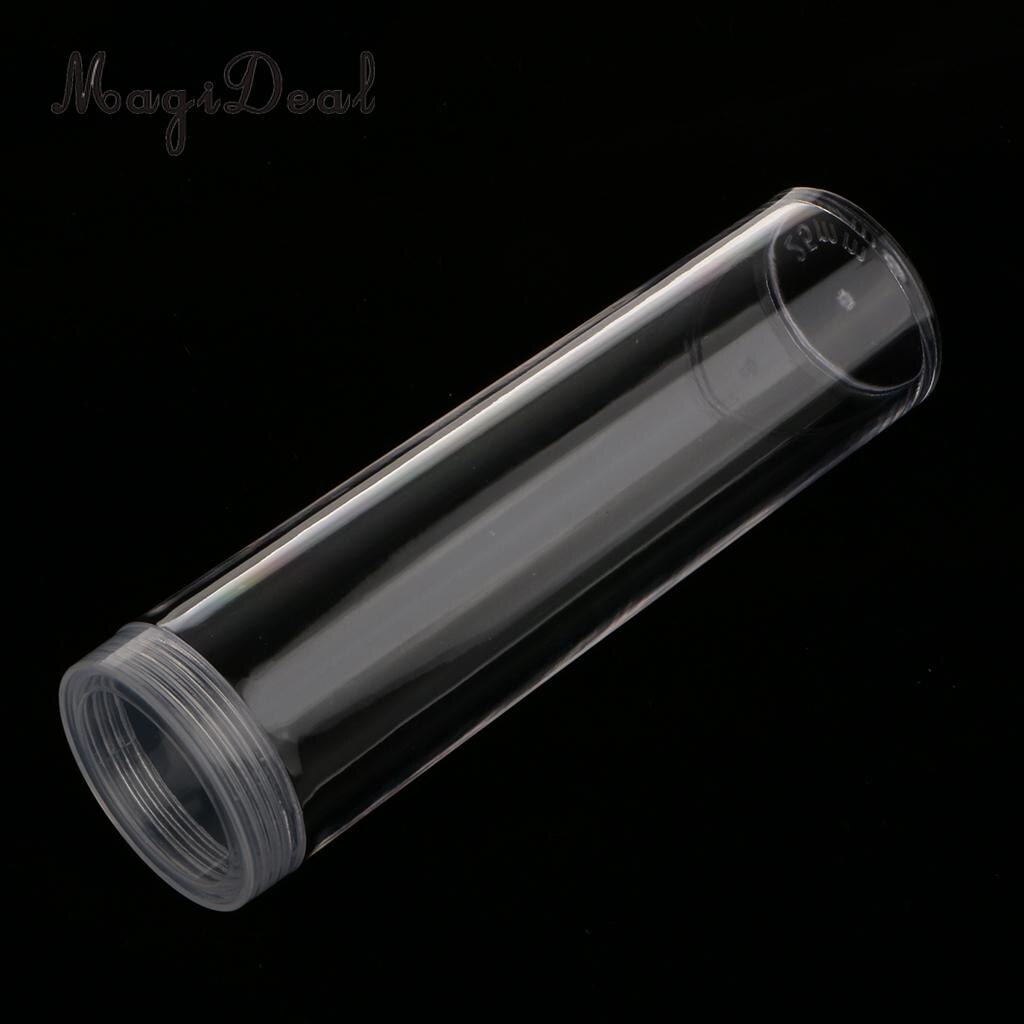 10 Pcs 25mm Protective Tube Holder Clear Round Cases Coin Storage Boxes