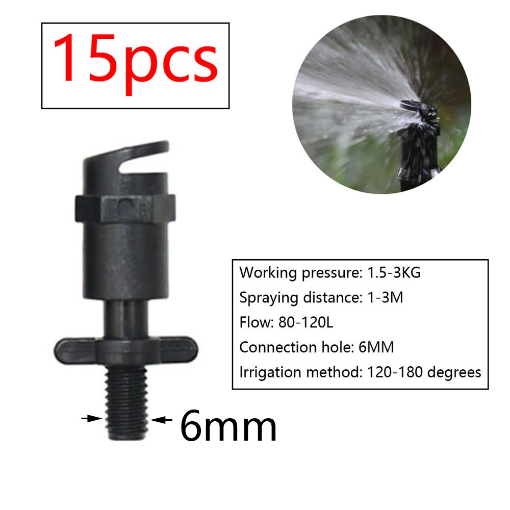 Drip Irrigation Watering Sprinkler Dripper Greenhouse Garden Adjustable Mist Emitters Stake Micro Spray Rotating Nozzle: V