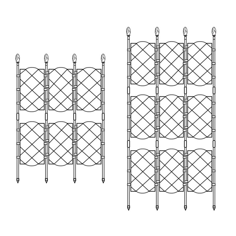 Traliccio da giardino per piante rampicanti ferro antiruggine viti in vaso verzura fiori da giardino terrazza griglie metalliche griglia per 50LB