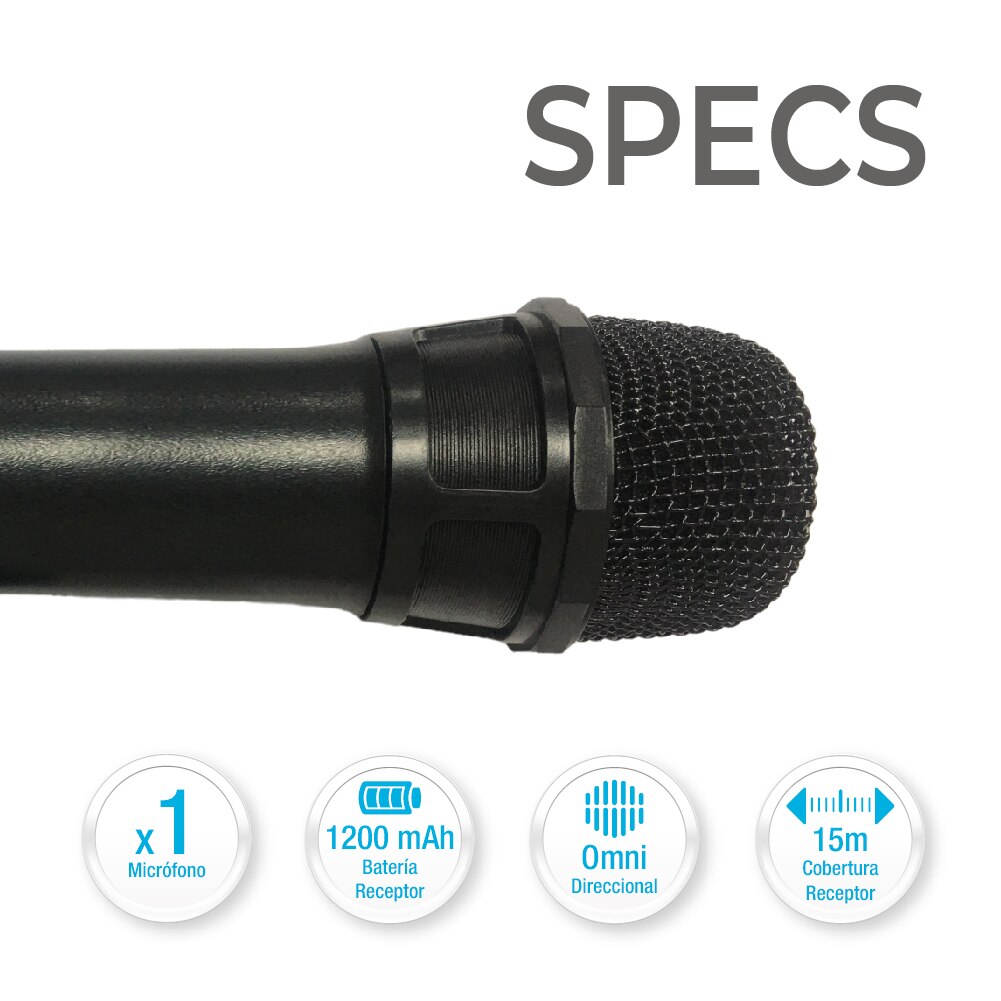 Micrófonos Biwond inalámbricos para fiestas, eventos, perfectos para interior y exterior, Jack 6.3mm, compatible con gran cantidad de dispositivos