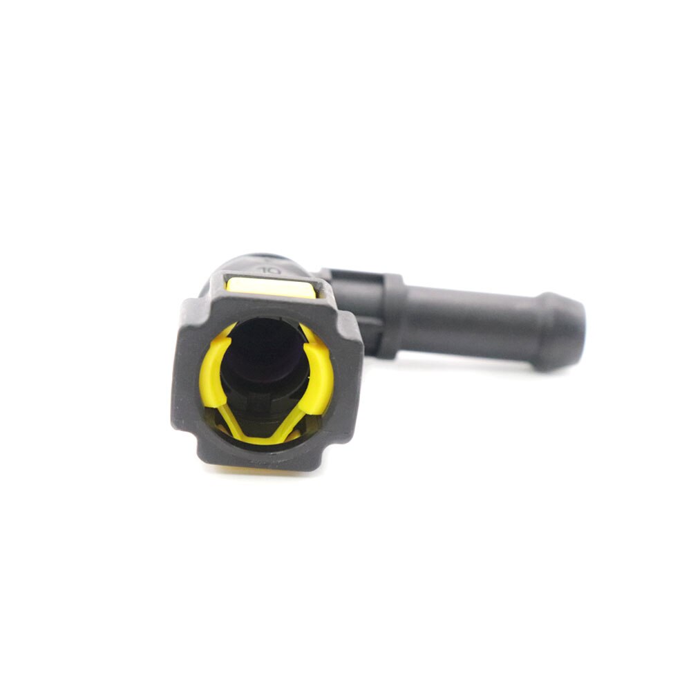 XUAN 2pcs 10mm D10 90 degree Fuel Line Quick Connector Fuel Quick Fittings Female Connector Car Accessories