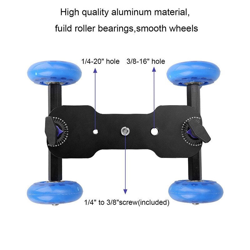 DOITOP Table Photography Slide Car Rail Systems Dolly For Digital Television Camera Canon Nikon Sony Smartphone And Monopod B3