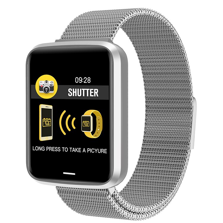 ONEMIX Outdoor Sport Equipment Men Women Smart Bracelet IP68 Waterproof HD Screen BluetoothStep Counter Watch Fintness Wristband: Silver