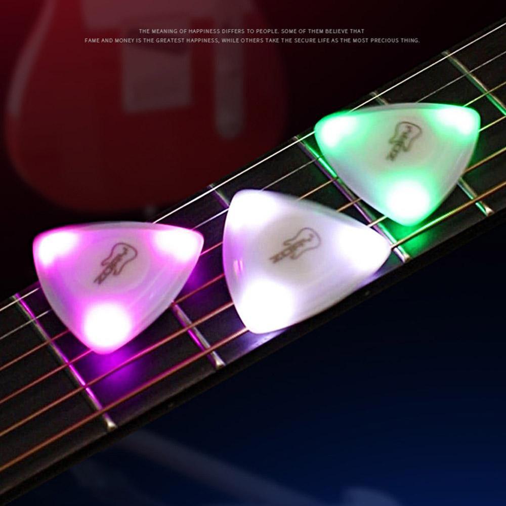 Shining Patent Zory Picks Non-slip Guitar Picks Jazz Plectrum For Electric Acoustic Guitar Bass Folk Color Bling Pick
