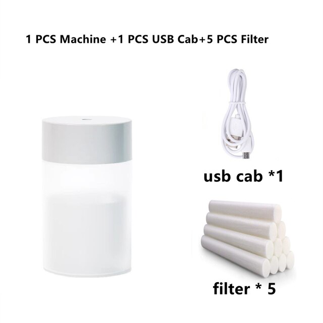 220ML Portable USB Small Water Ultrasonic Spray Humidifier Mini Visual level Desktop Atomizer for Car Home Office: 3-5