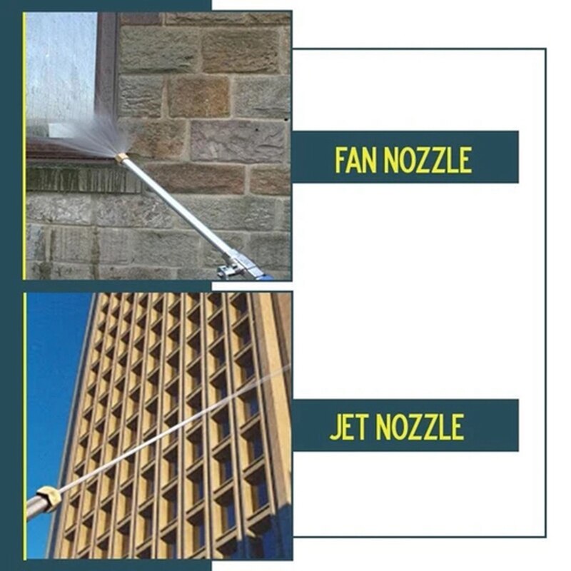 2-In-1 High Pressure Washer 2.0 - Adjustable Nozzles Detachable Hose Portable Cleanner Fits Standard Hose