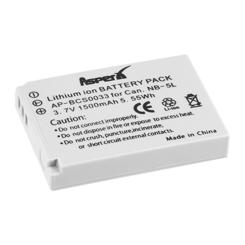 1x 1500mAh NB-5L NB 5L NB5L Camera Battery For Canon S110 SX200 SX210 SX220 SX230 IS HS IXUS 800 850 860 870 990 SD 950 970: 1 Battery