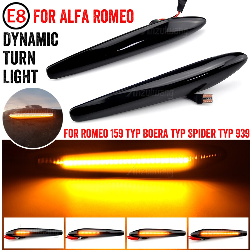 Clignotants LED Transparents Pour Alfa Romeo 147/156, Fiat Tipo, Lancia Delta/Ypsilon