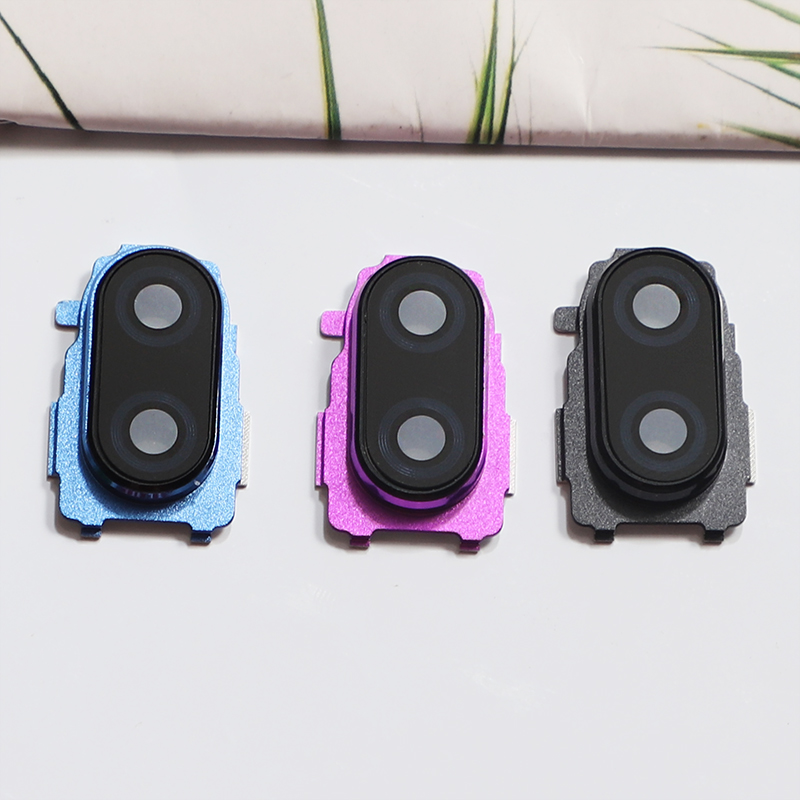 Original para xiaomi redmi nota 7 pro/note7 lente da câmera de vidro com moldura titular reparação traseira habitação capa peças reposição