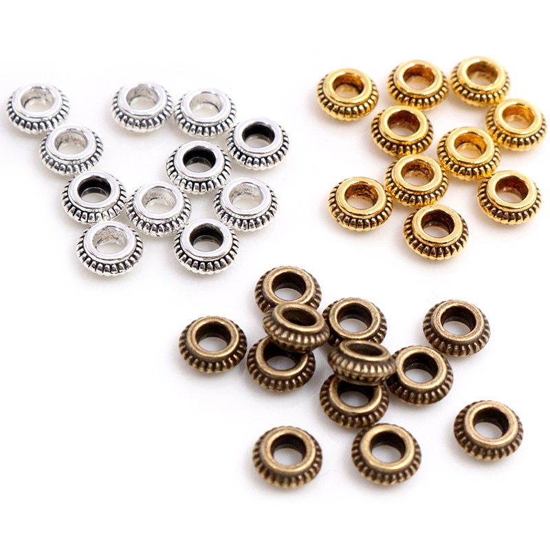 50 teile/los Antike Gold Silber Überzogene Ball Crimp Ende Perlen Dia 5mm Stopper Spacer Perlen Für Diy Schmuck Machen ergebnisse Liefert