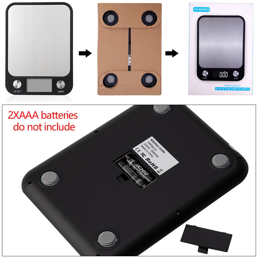 10kg/1g cyfrowa kuchenna waga robić żywności waga wagi dla gotowanie pieczenia ultra cienki wielofunkcyjny funkcja tary skale pomiarowe