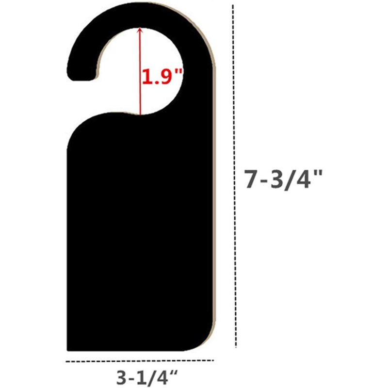 12 Pcs Wooden Door Sign Hanger Mini Double-Sided Wood Blackboard Chalkboard Message Notes Memo Board Door Knob Hanger Sign