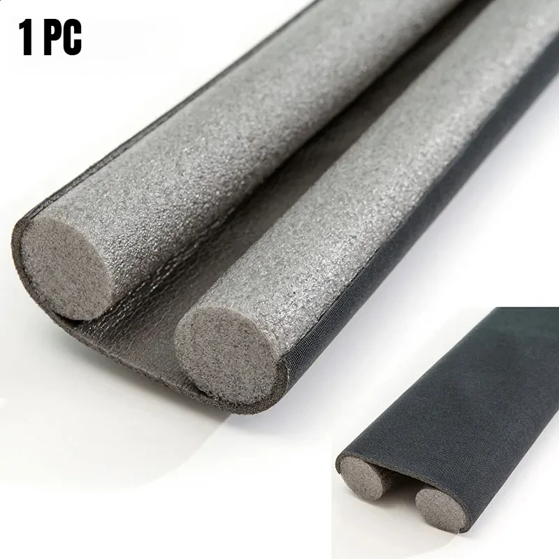 Tapón de tira de sellado inferior de puerta Flexible, protector de burlete para puerta, bloqueador de polvo y viento, tapón sellador, sello de puerta, superventas: YELLOW