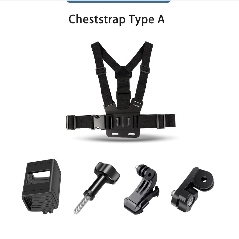 Chest Mount Harness Chesty head Strap backpack bag clip clamp for DJI OSMO Pocket 1 2 Cameras With Adapter Holder Case Accessory: chest set 1