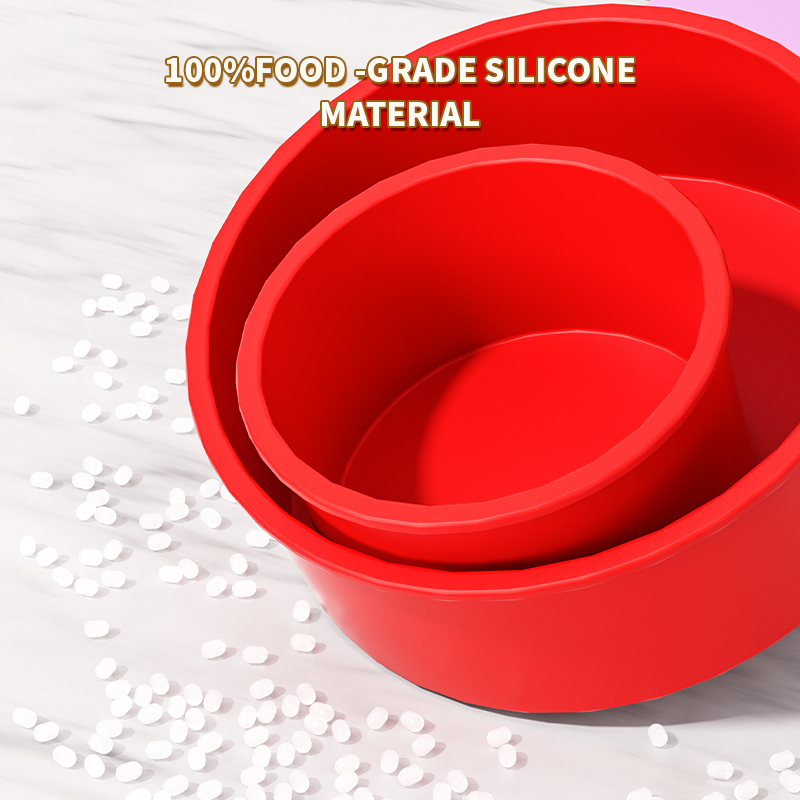 Runde Kuchenform – Silikon-Kuchenform zum Backen, antihaftbeschichtete Backform für Schichtkuchen, Käsekuchen und Schokoladenkuchen – 4" 6&q