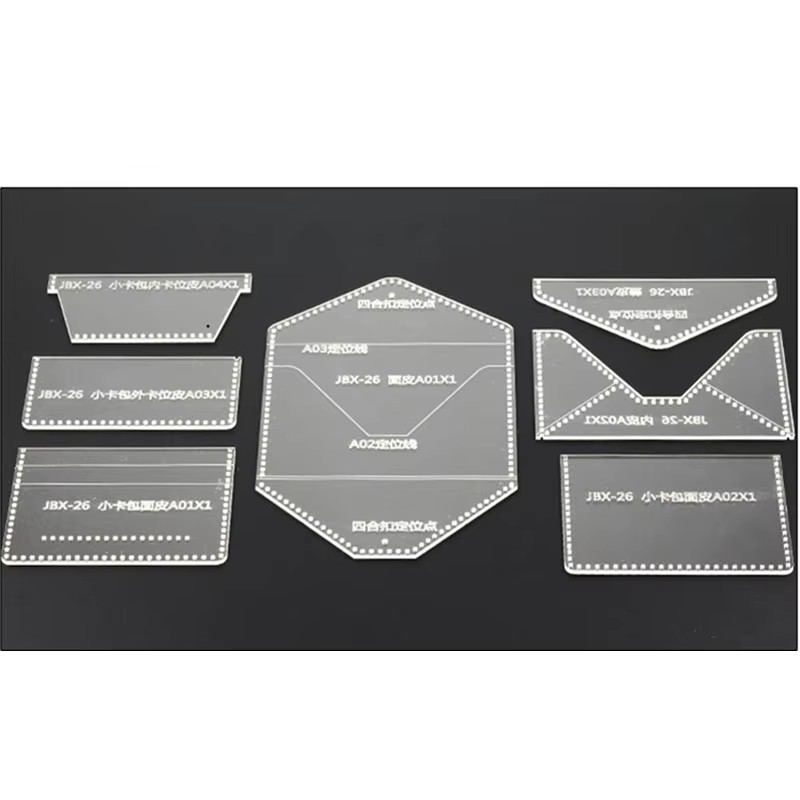 1 Set Acrylic Wallet Leather Template Female models Card Packs: Default Title