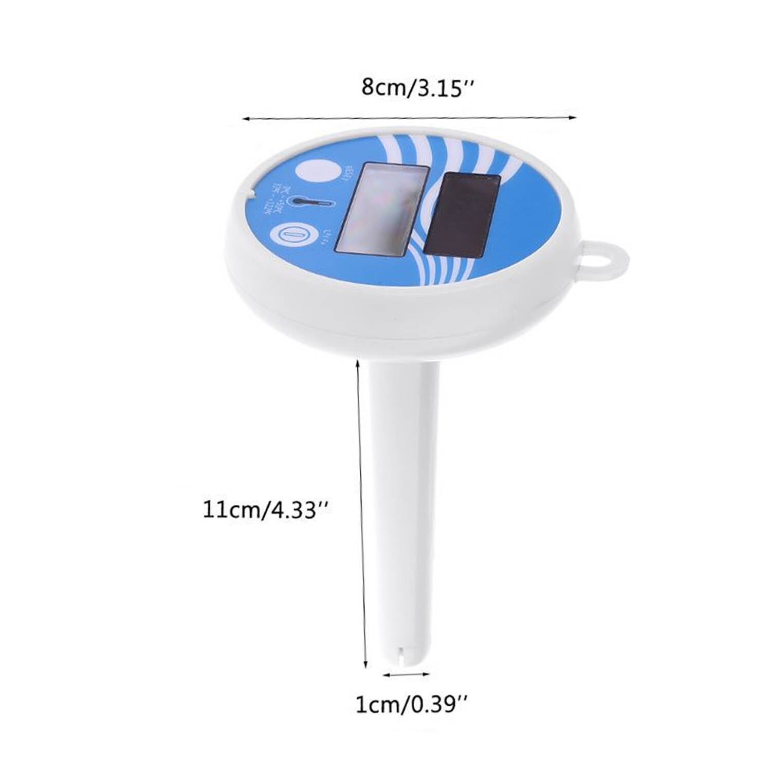 Solar Powered Digital Thermometer Accurate Water Temperature Gauge Aquarium Measure Tool for Swimming Pools Spas Bath Water