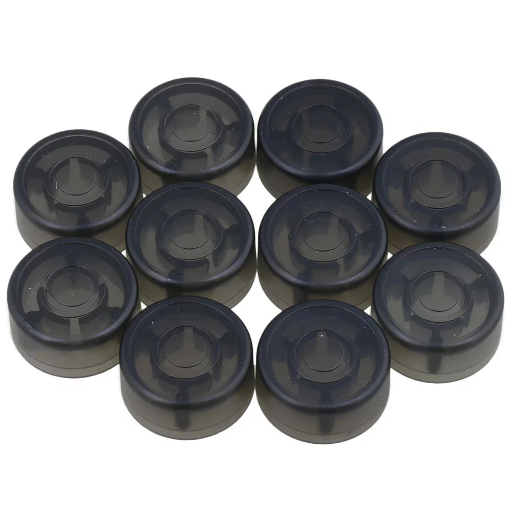 Electric Guitar Effects Parts Switch Pedal Cap Blue Set of 10 Plastic