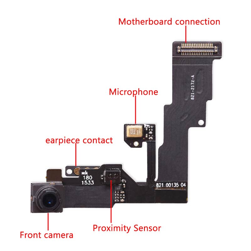 Original Front Camera For iPhone 4S 5 5S 6 6S 7 8 Plus Front camera X XR XS MAX Front Camera Proximity Sensor With Flex Cable