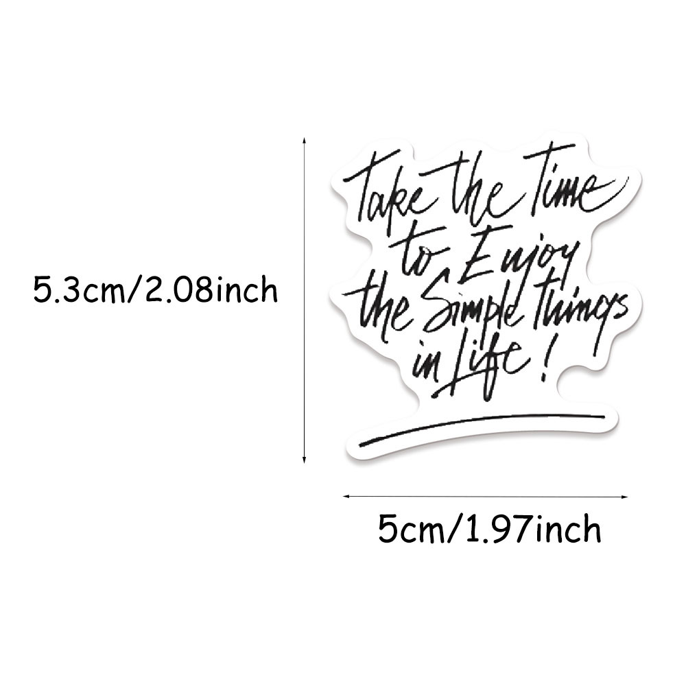 50Pcs Inspirational Quotes Stickers Self-Motivation Encouragement Text Notes for Decoration on Guitar Notebook Luggage Computer