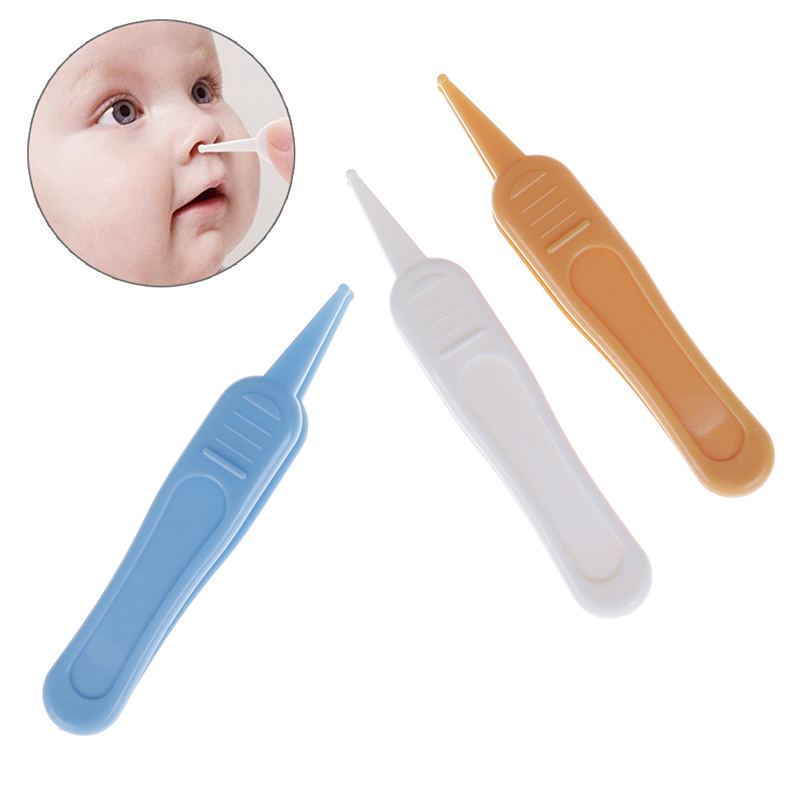 2 Stks/partij Pasgeboren Veiligheid Zorg Zuigeling Oor Neus Navel Plastic Veilige Pincet Pincet Tang Talheres Baby Mamadeira Clips Pinza