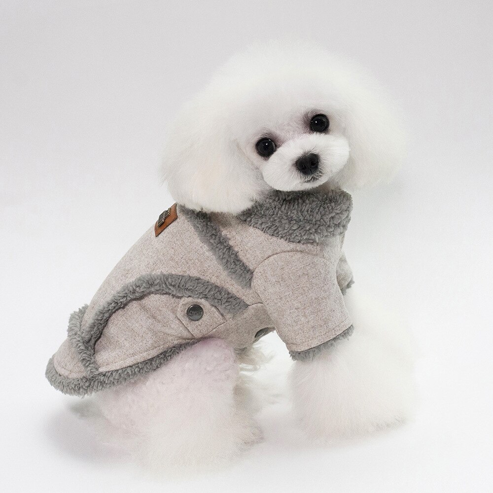 Chaqueta nórdica gruesa y cálida para perro, abrigo de dos patas para cachorro, ropa de algodón para perros pequeños y medianos, ropa de para invierno