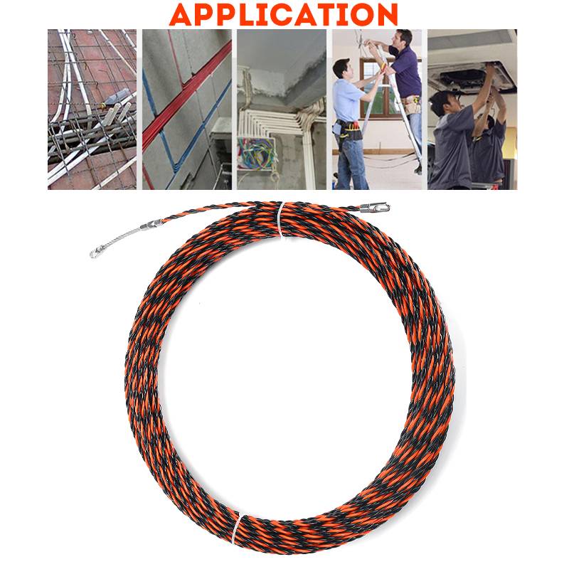 Extracteur de câble électrique en fibre de verre | Outil électrique, ruban, dispositif de guidage de câbles, conduit poussoir serpent poisson 5-40M 5mm