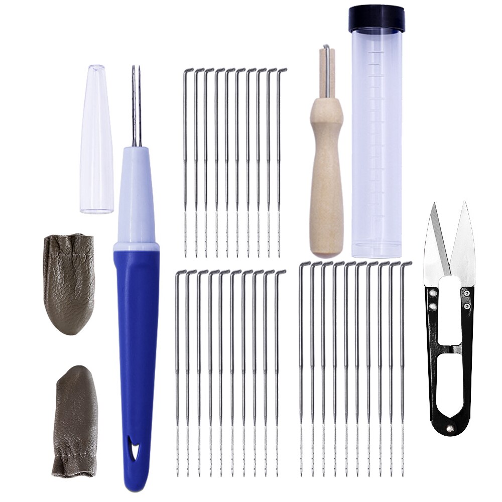 Multi-Needle Pen The Poking Fun Tools for Wool Felt Replace Needles with DIY Art Handwork Craft Multi Needle Leather Finger Cot: Default Title