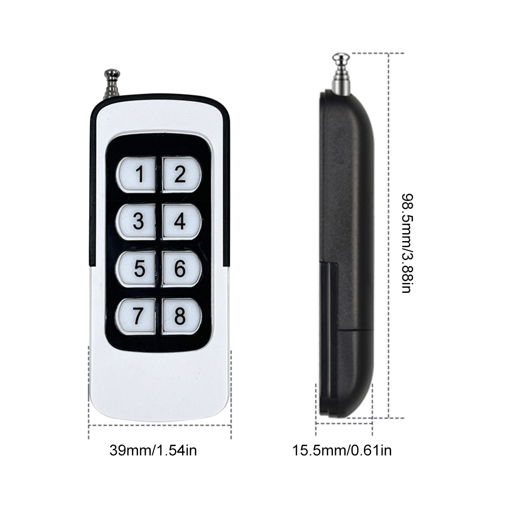 315MHz/433MHz Garage Door Gate Opener 6/8 Buttons Wireless Clone Switch Universal Distance Control Replacement for Vehicle Car