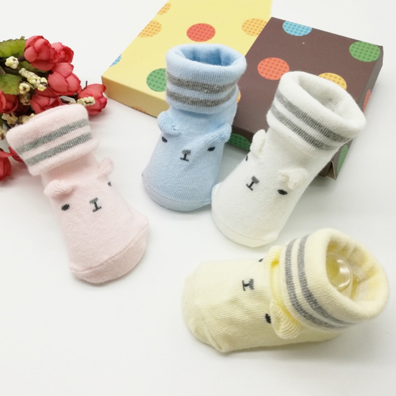 Cotton Cute Newborn Baby Socks Baby Girls Boys Anti-Slip Sock Warm Autumn Winter Infant Soft Socks Toddler Born Floor Sock