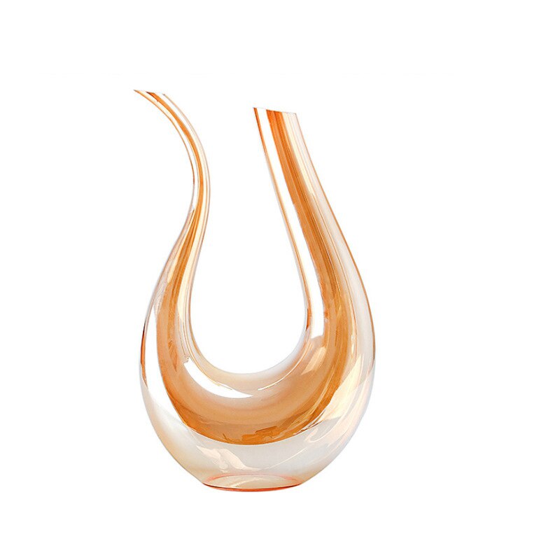 Ljus lyx guld vinglas dekoration bärnsten kristall champagneglas u-formad karaff cocktailglas dekorationsglas