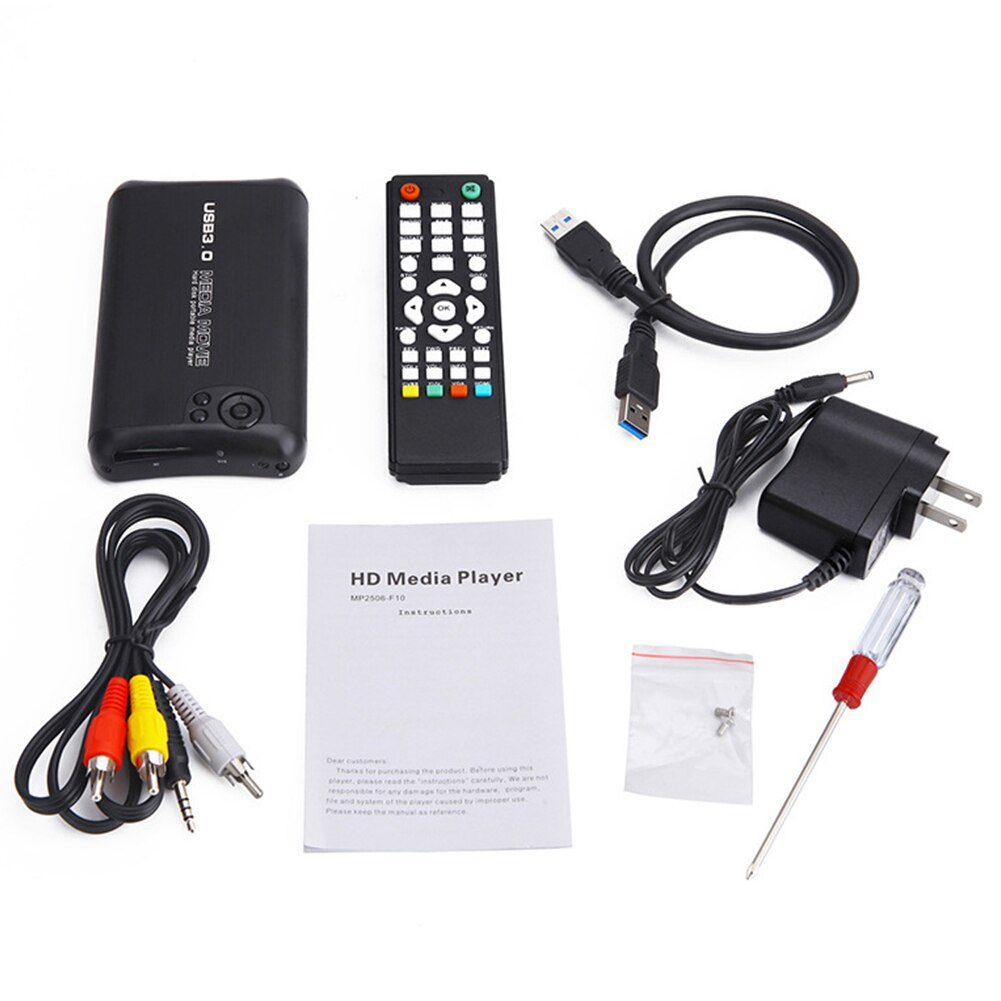 Media Player Video H.264 2.5inch HDD 1080P USB3.0 for AV Output Autoplay Music Support MKV U Disk Full HD SATA Portable Mini