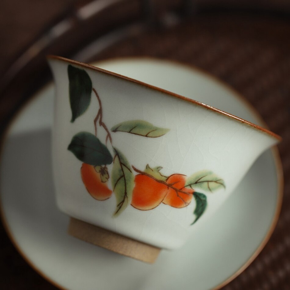 Tea Set Chinese Pottery Gaiwan Tea Set Hand Painted Ceramic Gaiwan Porcelain And Saucers Casual Kung Fu Tea Utensils