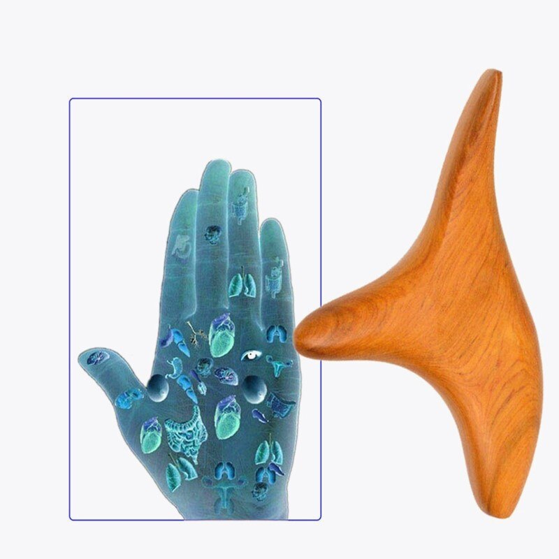 Masajeador trigonométrico para el cuerpo del pie, tabla triangular de madera para masaje, Shiatsu, tailandesa, para la circulación sanguínea
