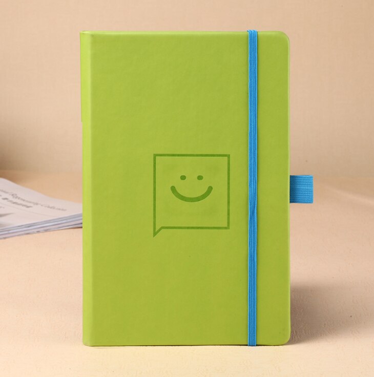 Dong cultural and stationery elastic notebook leather business notebook a5 student diary book: Green
