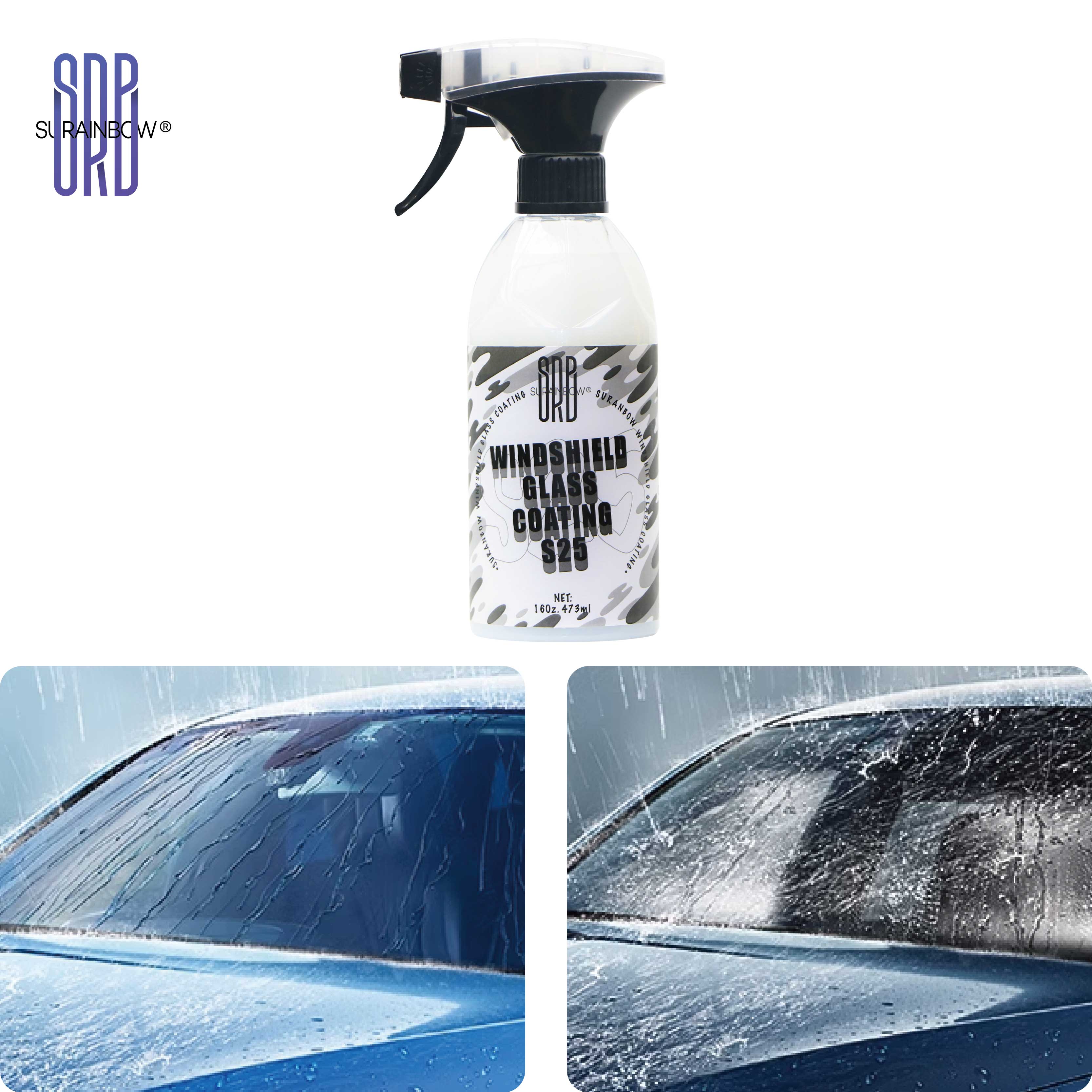 Glascoating Coat Protectant - Hydrofoob regenafweermiddel voor auto's, langdurige en duurzame coating, snelle en eenvoudige toepassing