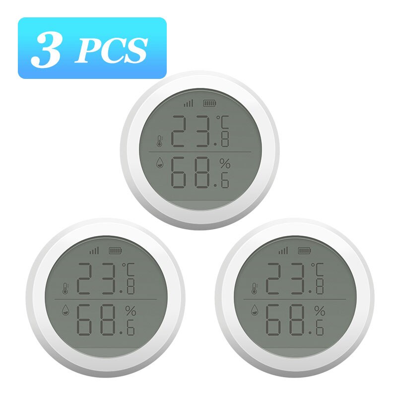 Tuya ZigBee Temperature Humidity Sensor Smart Home Hygrometer Thermometer LED Screen Display Works With Alexa Google Assistant