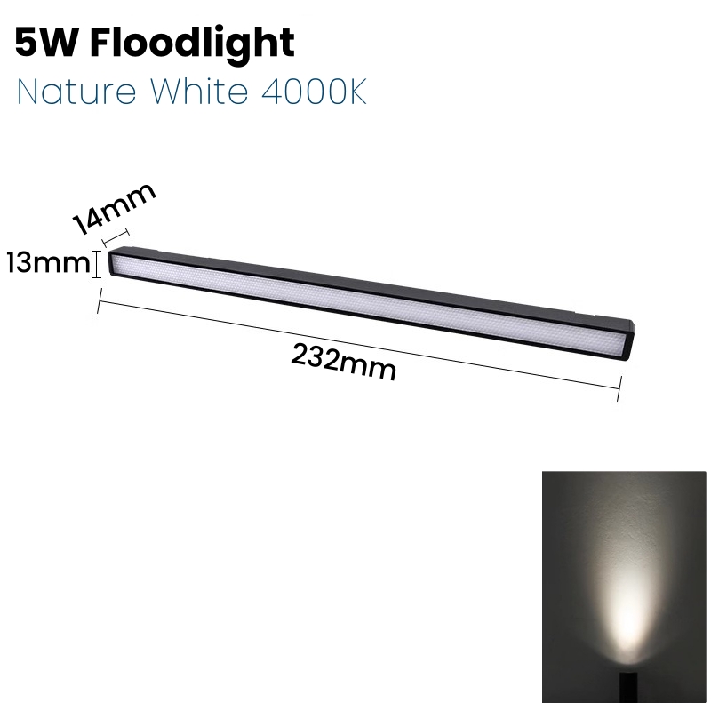 Lampada a Binario portato - 12V DC - Montaggio Superficiale - Sistema a Binario Magnetico - 2W-5W - 3000K/4000K/6000K: Viola chiaro