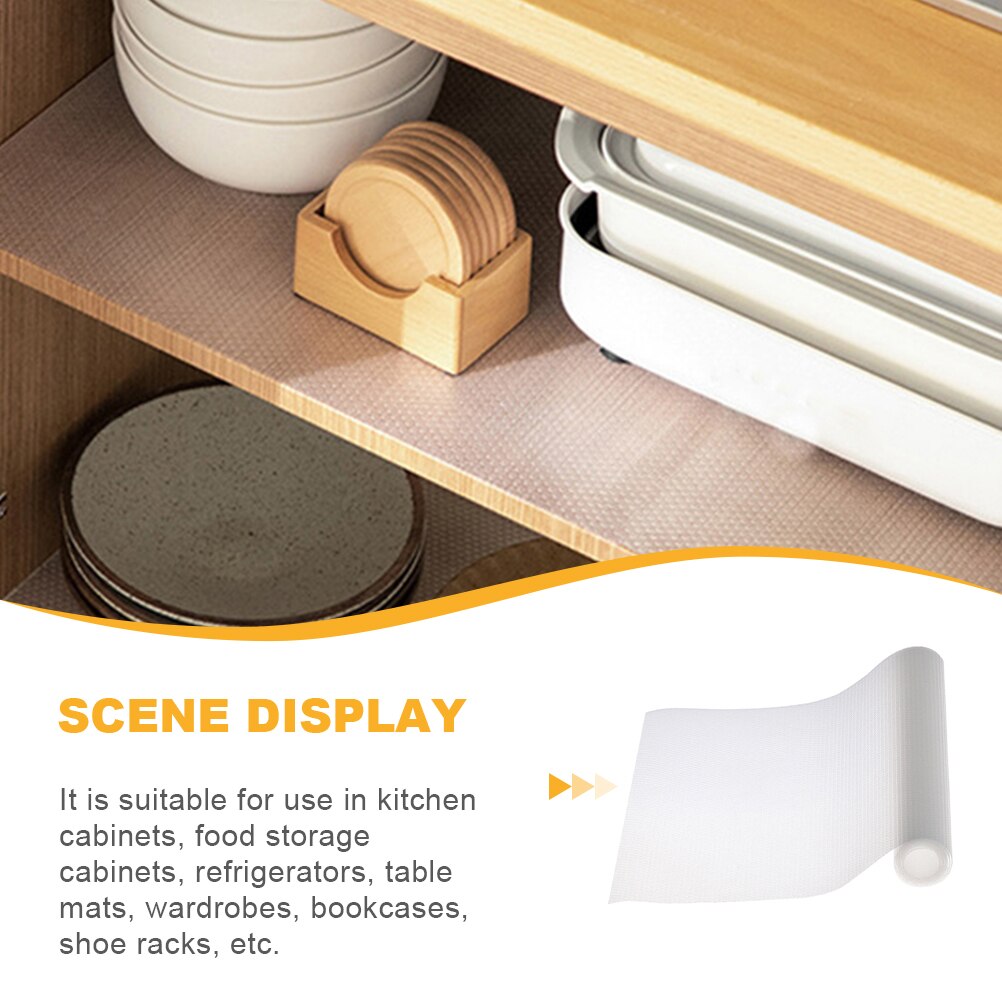 1 Roll Refrigerator Liner Mat Plastic Fridge Liner Washable Refrigerator Liner Pad