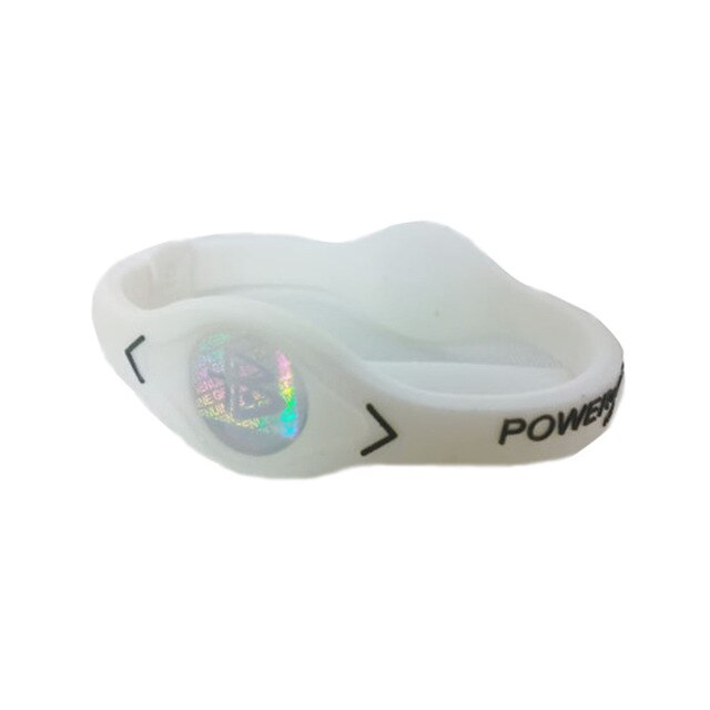 Siliconen Energiebalans Polsband Anion Siliconen Energie Armband Sport Siliconen Polsbandje: Platinum Plated