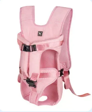 Borsttas voor huisdieren, inwikkelbare rugzak voor grote honden, handig om te dragen bij het uitgaan, nieuw product: M / Roze
