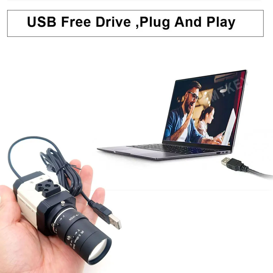 HD 5-50 mm varifocale lens Industriële 4K 8MP IMX415 HD USB Webcam 2K 4MP F5253 Sensor PC Video Live Onderwijs USB Camera Plug Play