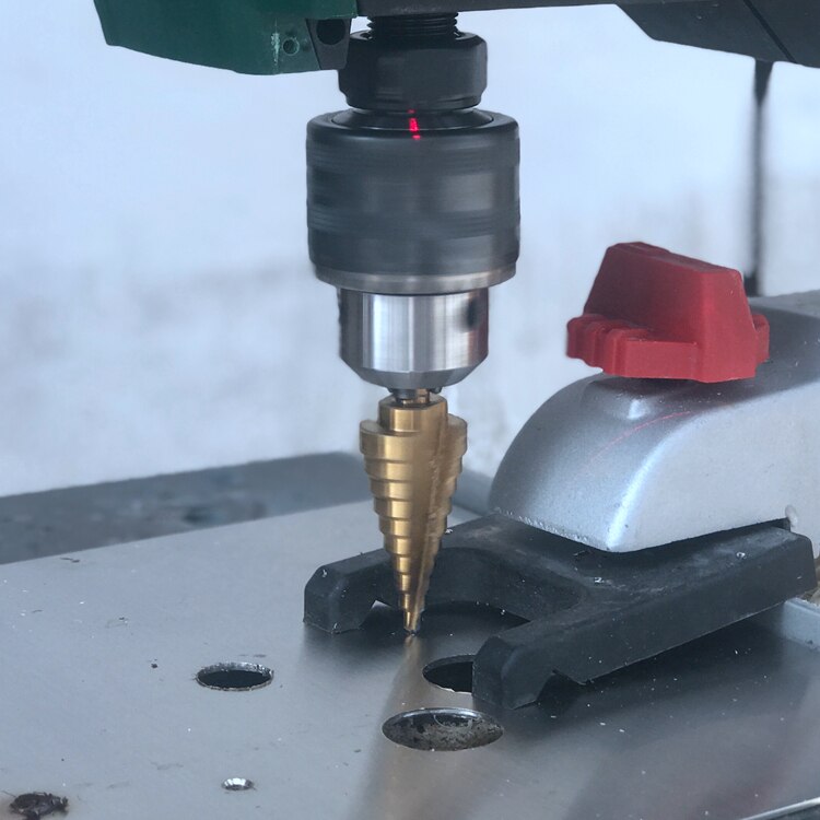 Hexagon Handle Straight Groove Step Drill Step Drill Alloy Thin Aluminum Plate Iron Plate Hole Opening Set Pagoda Drill 3 Pc