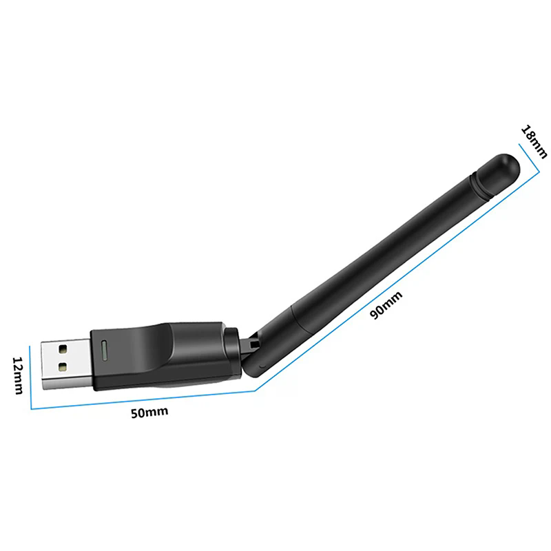 Adattatore mini usb wifi da 150 mbps, scheda di rete wireless  mt7601 ricevitore wifi per pc portatile windows 2.4g