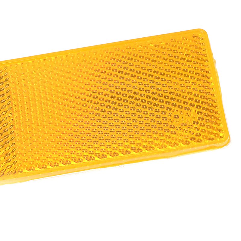 2 Pcs Rood/Wit/Oranje Vrachtwagen Motorfiets Lijm Rechthoek Plastic Reflector Reflecterende Waarschuwing Plaat Stickers Veiligheid Teken