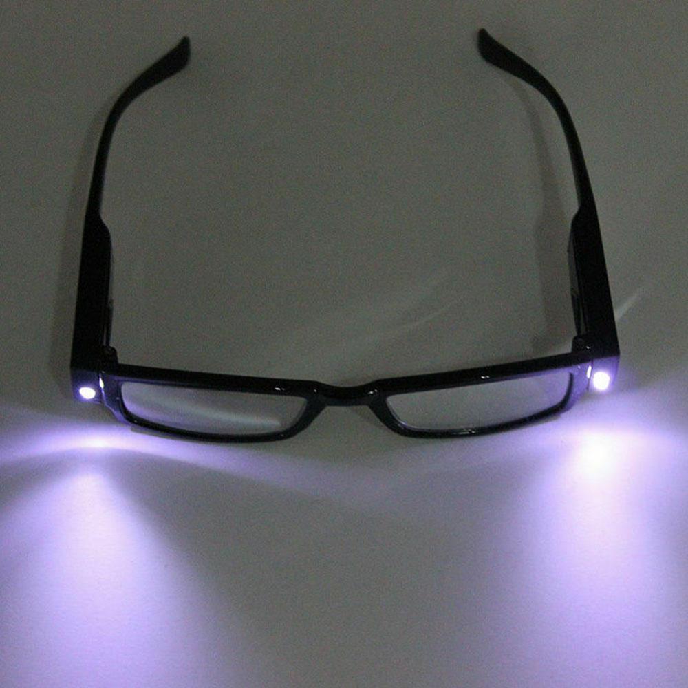 Multi styrke læse briller briller brilleglas diopter forstørrelsesglas førte lys førte læse briller med lys læsebriller