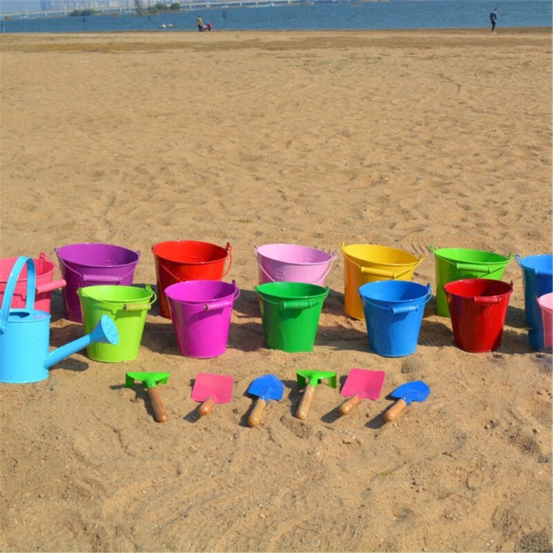 4 pièces seau pelle pelle râteau plage sable jouets enfants en plein air jouer sable jouet jardin plantation outils