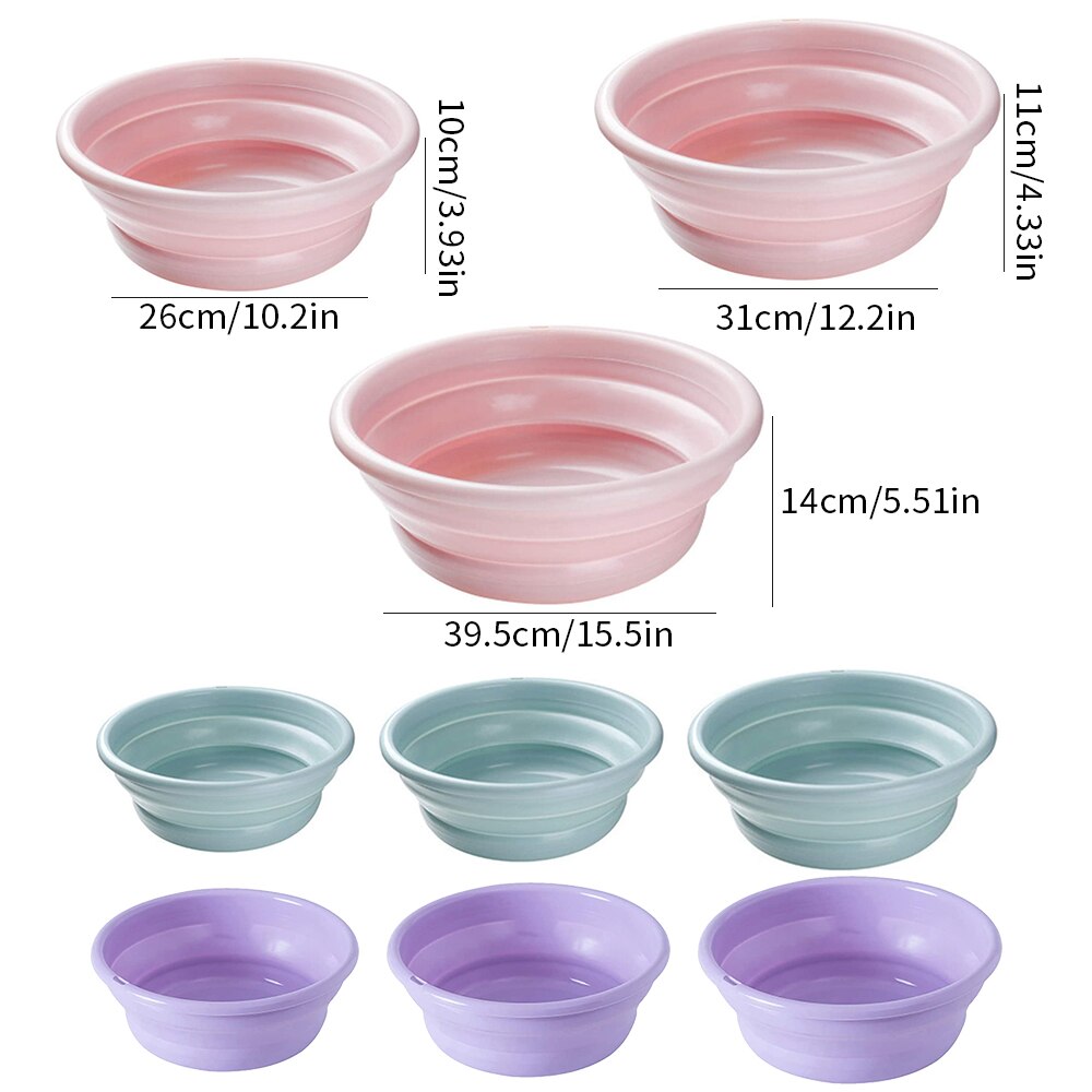 Portable Non-Slip Basin Multipurpose Portable Washing Basin For Home Tourism Outdoor Supplies Folding Basin Household Telescopic