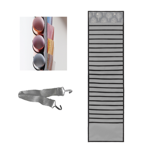 48Grid Vinyl Storage Holder Hanging Bag Vinyl Roll Storage Rack Vinyl Storage Organizer Hanging Pocket Behind The Door: G24tube23bag no hook